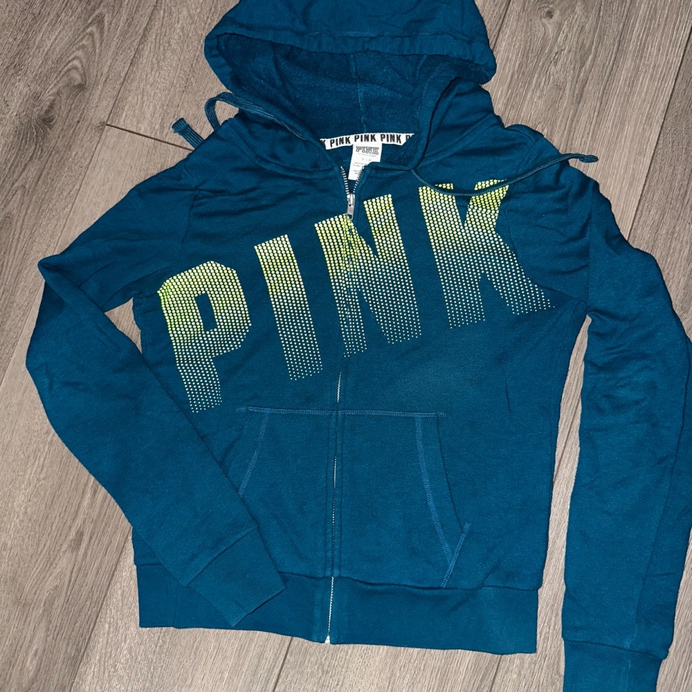 PINK Victoria's Secret Teal Hoodie